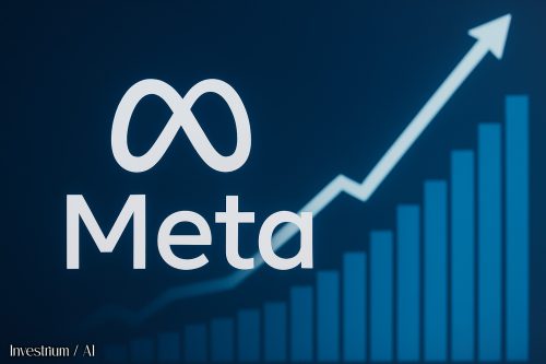meta logó emelkedő pénzügyi grafikon előtt – q2 2025 eredmények